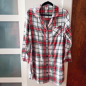 Women’s Holiday Tartan Plaid Flannel Matching Family Pajama NightGown - Target